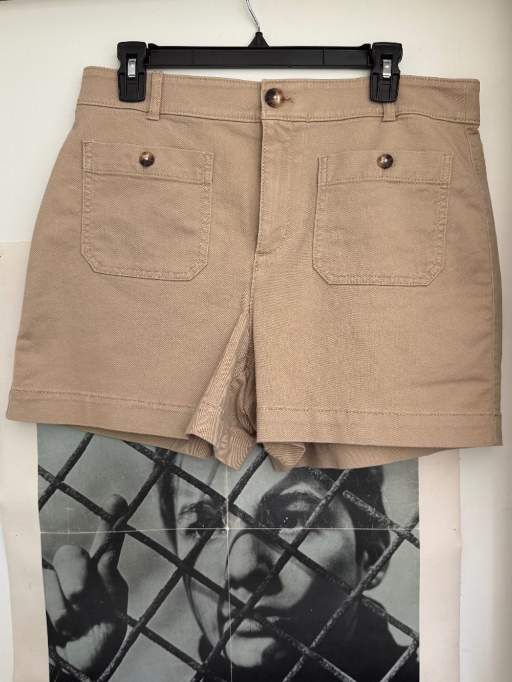 NWT LOFT The Palmer Khaki High Rise Shorts Size 10 Curvy